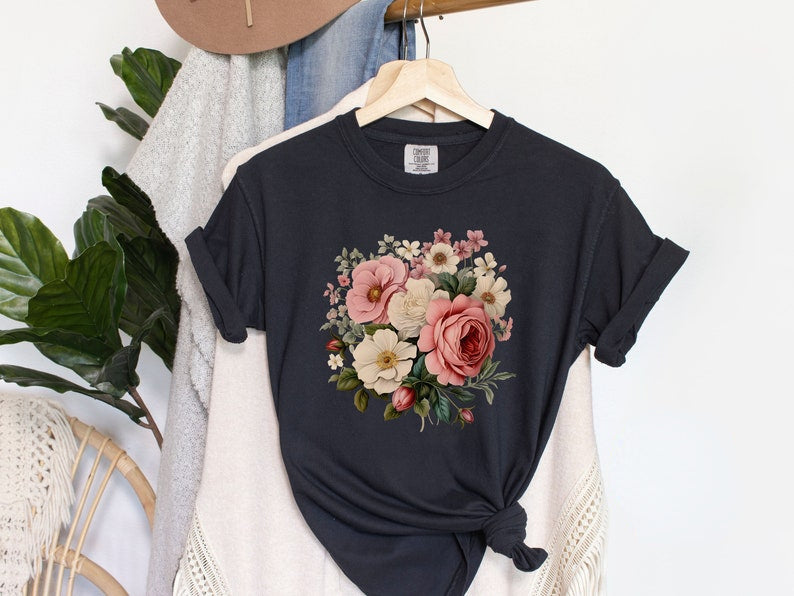 Boho Wildflowers Cottagecore Shirt Floral T-Shirt
