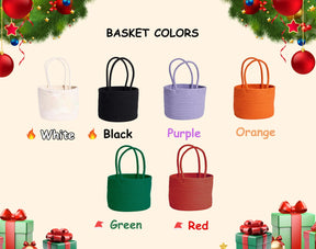Personalized Christmas Cotton Basket