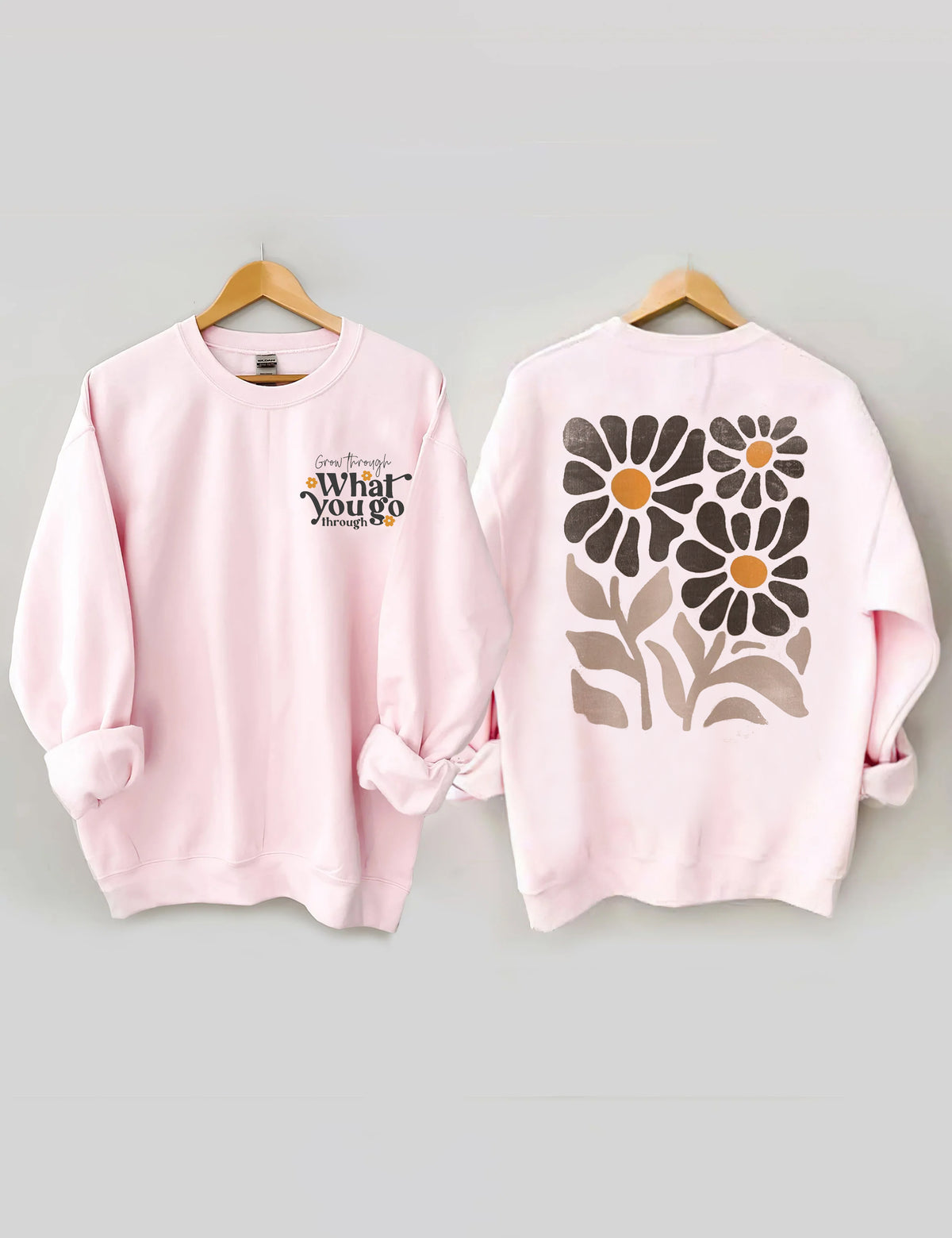 Boho Blumen Sweatshirt Unisex Wildblumen Print Sweatshirt