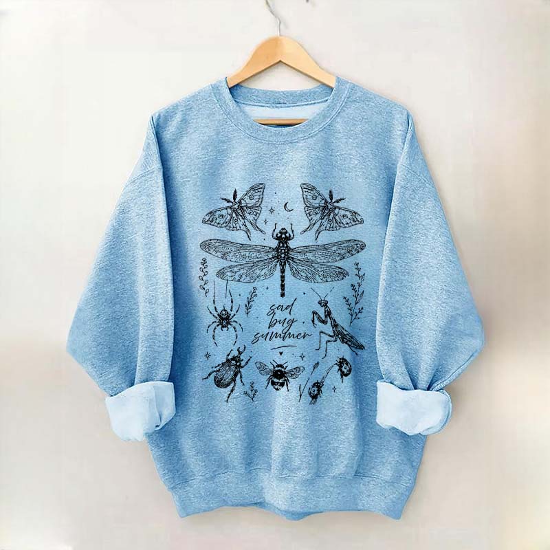 Retro Sad Bug Summer Nature Sweatshirt