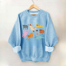 Funny Retro Cat Sweatshirt