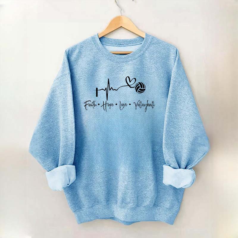 Faith Hop Love Vollyball Sweatshirt