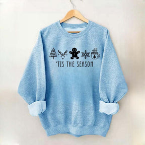 Tis The Season Ginger Bread Man Reindeer Sweatshirt