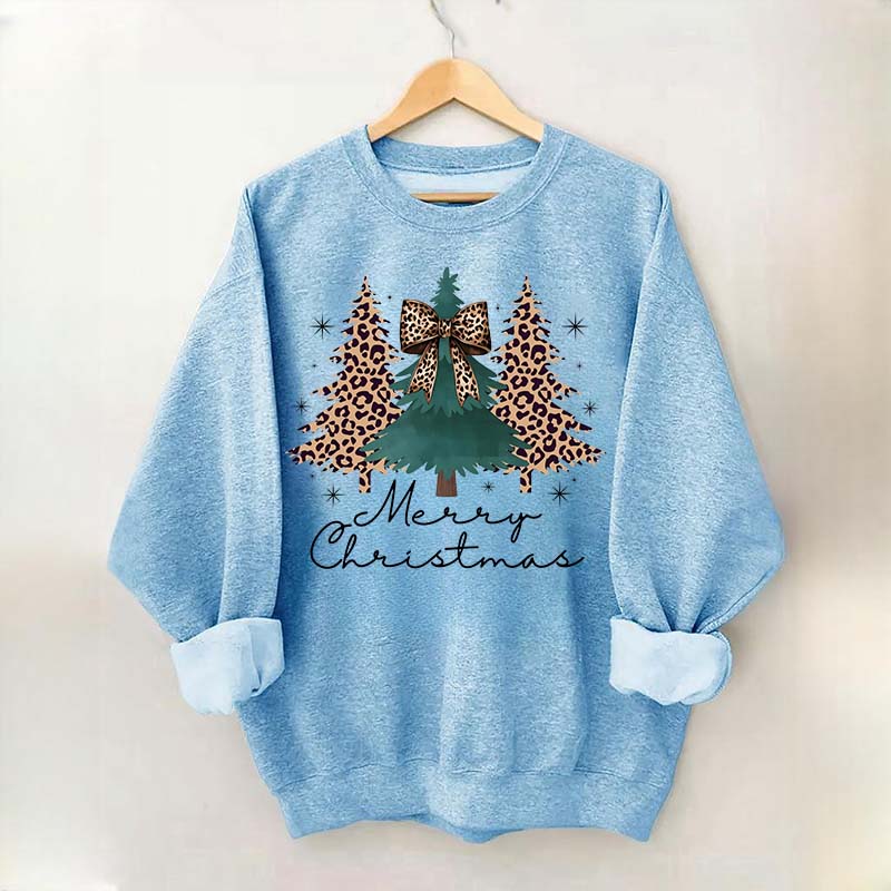 Merry and Bright Trees Chic Winter Sweatshirt