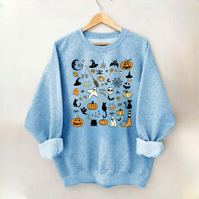 Halloween Doodles Little Things Witch Pumpkin Sweatshirt