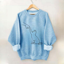 Cute Cat Fist Bump Lover Sweatshirt