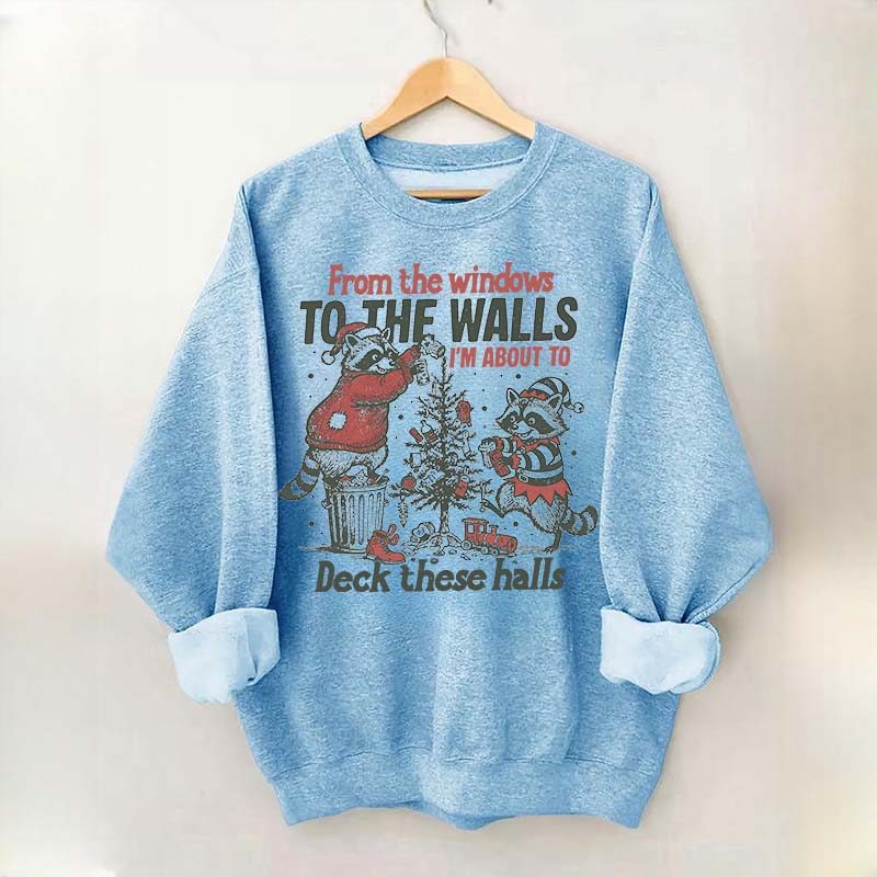 Humorous Holiday Funny Raccoon Christmas Sweatshirt