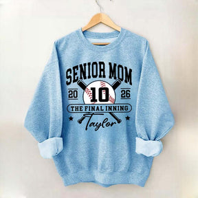 Custom Senior Baseball Mom 2026 Sweatshirt