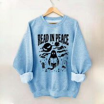 Ghost Reading Book Boho Bookish Sweatshirt
