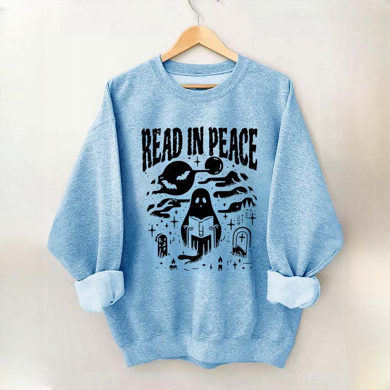 Ghost Reading Book Boho Bookish Sweatshirt