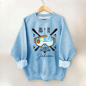 Custom Family Ski Vacation Sweatshirt