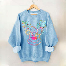 Neon Reindeer Christmas Sweatshirt