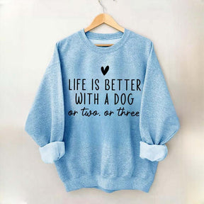 Cute Heart Life Is Better With A Dog Sweatshirt