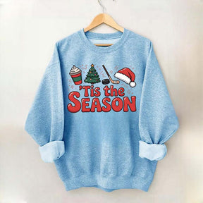 Christmas Tis The Season Hockey Sweatshirt