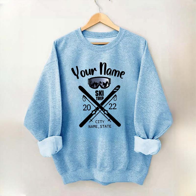 Personalized Snow Trip Sweatshirt