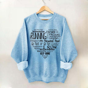 Run Happy Heart Sweatshirt