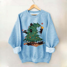 Christmas Tree And Cat Owner Sweatshirt