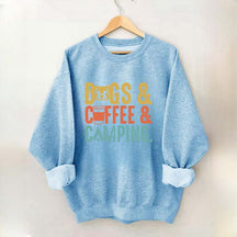 Dogs Coffee Camping Naturel Lover Sweatshirt
