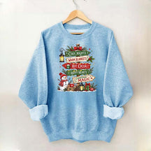 Funny Watercolor Christmas Signpost Sweatshirt