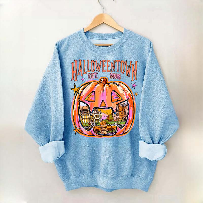 Comfort Colors Halloween Town Pumpkin Sweatshirt
