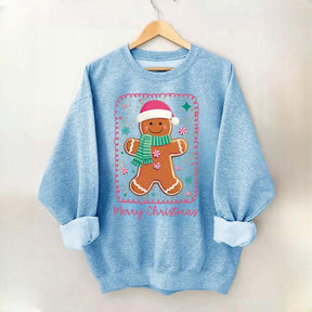 Preppy Gingerbread Merry Christmas Sweatshirt