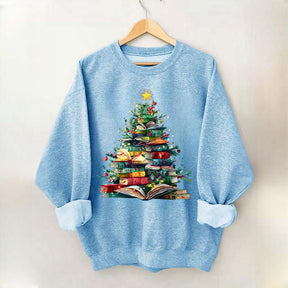 Christmas Book Tree Xmas Lover Sweatshirt