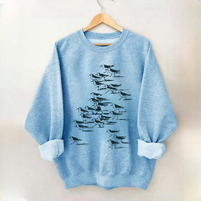 Birdwatching Vintage Shorebirds Sweatshirt