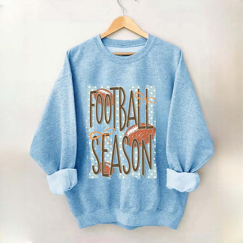 Trendy Stripes Football Mom Sweatshirt