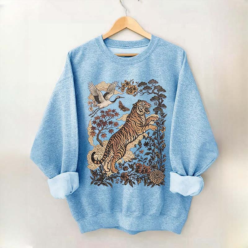 Retro Tiger Wild Cat Sweatshirt
