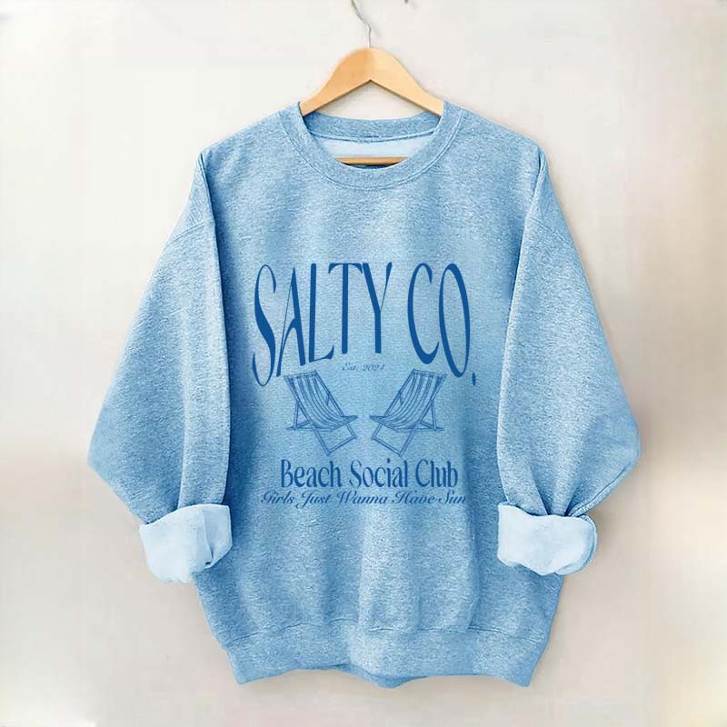 Custom Salty Co Beach Social Club Sweatshirt