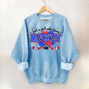 Cozy Gildan Hockey Girl Sweatshirt