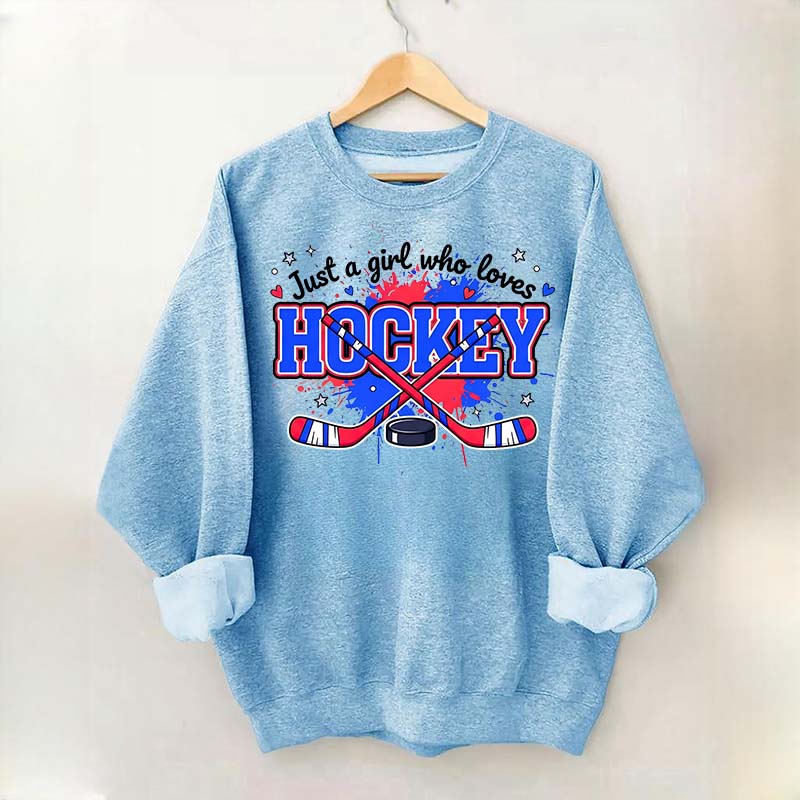 Cozy Gildan Hockey Girl Sweatshirt