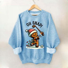 Oh Snap Gingerbreadman Golfer Sweatshirt