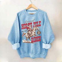 Annual North Pole Rodeo Western Christmas Sweatshirt
