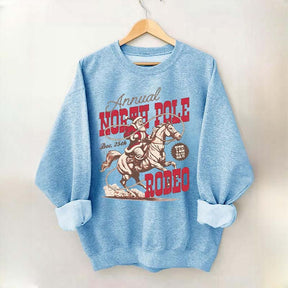 Annual North Pole Rodeo Western Christmas Sweatshirt