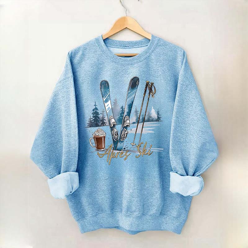 Apres Ski Skifahrer Schokolade Coffee Sweatshirt
