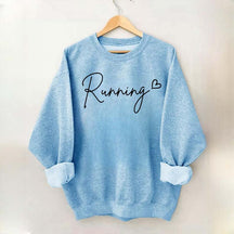 Minimal Running Marathon Heart Sweatshirt