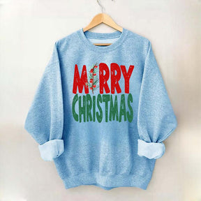 Womens Merry Christmas Sweatshirt