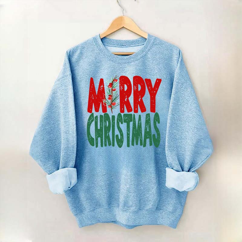 Womens Merry Christmas Sweatshirt