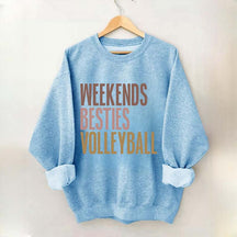 Weekends Besties Volleyball Sweatshirt