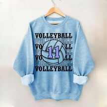 Custom Volleyball Number Team Sweatshirt