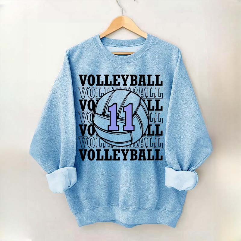 Custom Volleyball Number Team Sweatshirt