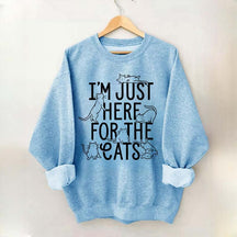 I'm Just Here For The Cats Sweatshirt