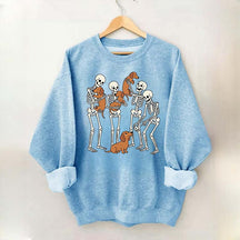 Halloween Dachshund Spooky Season Skeleton Bone Sweatshirt