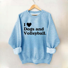 I Love Dogs and Volleyball Sweatshirt