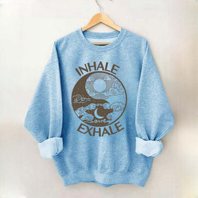 Inhale Exhale Yin And Yang Sweatshirt