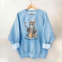 Retro Patchwork Ghost Hockey Sweatshirt