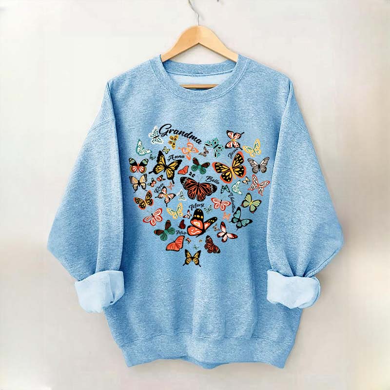 Leopard Heart Butterfly Sweatshirt