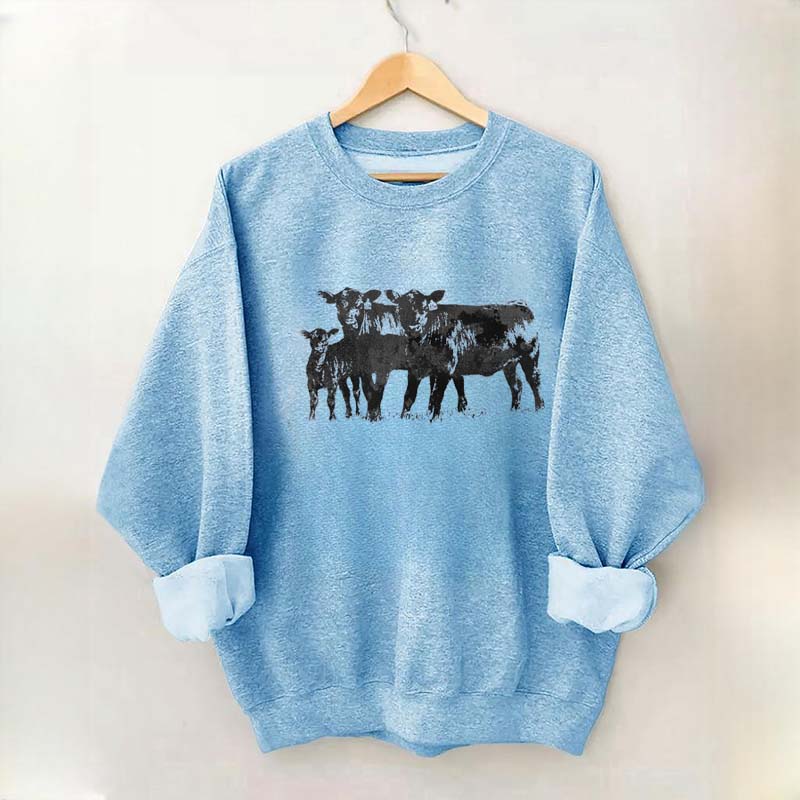 Cute Cow Western Country Love Sweatshirt