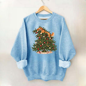 Christmas Tree Dogs Cute Sweatshirt